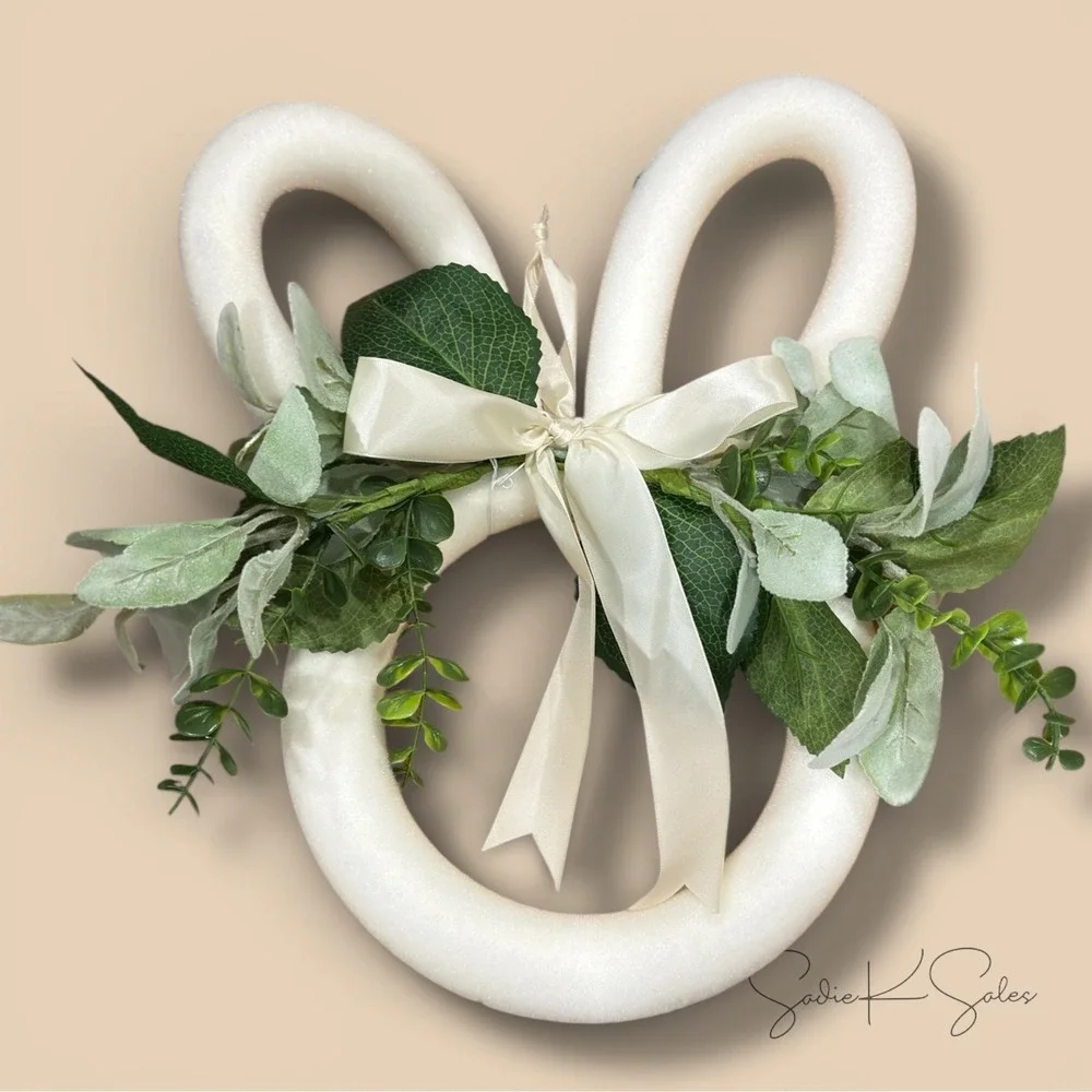 Way‎ To Celebrate Easter Bunny Wreath – Flocked Cream, 14